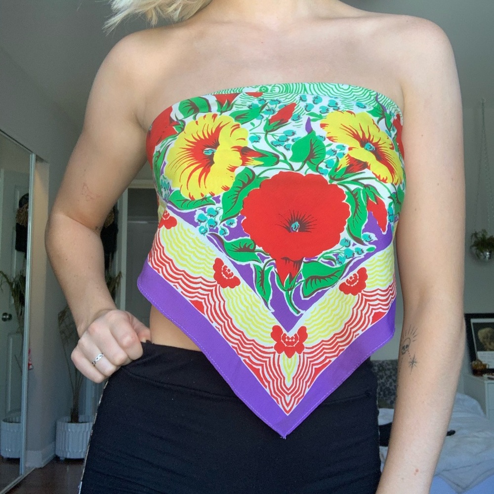 Multicolor silk scarf